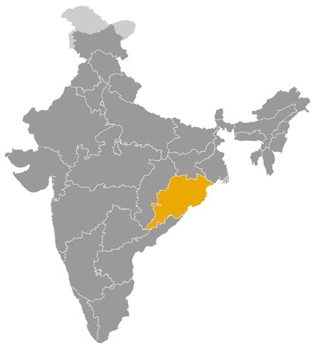 India • |0736/0940| • Bhaumakara-dynastie: kaart